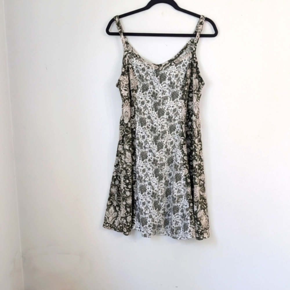 Torrid Green and White Floral Swing Dress